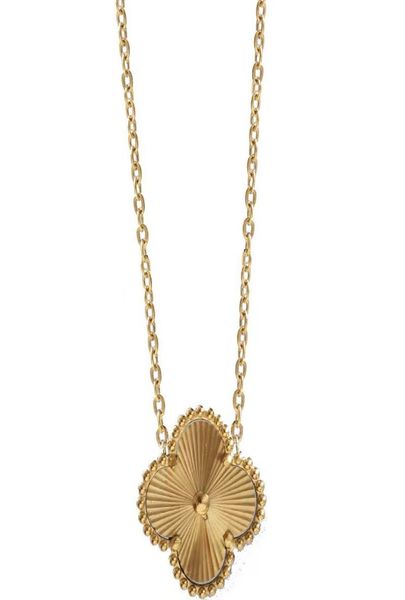 

classic gold clover pendant necklace bracelet titanium steel jewelry for women6257662, Silver