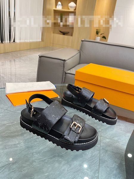 

cowhide beach sandals candy color flats shoes women's leisure designer outdoor luxury slipper women's flat bottom comfort sandals, Black