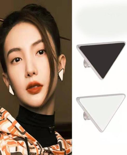 

triangle stud earrings for women fashion p letter classic designer triangles earring party wedding drop jewelry accessories9088624, Golden;silver