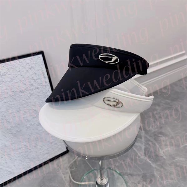 

summer vacation visor caps designer metal letter golf cap women men beach empty baseball cap, Blue;gray