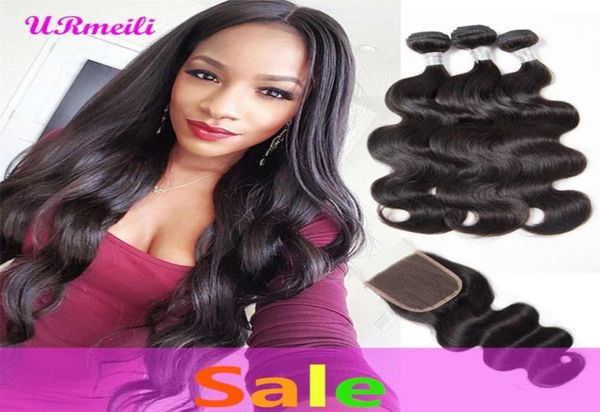 

peruvian body wave human hair bundles with closure 10a grade virgin hair body wave unprocessed virgin hair bundles with lace closu3491387, Black;brown
