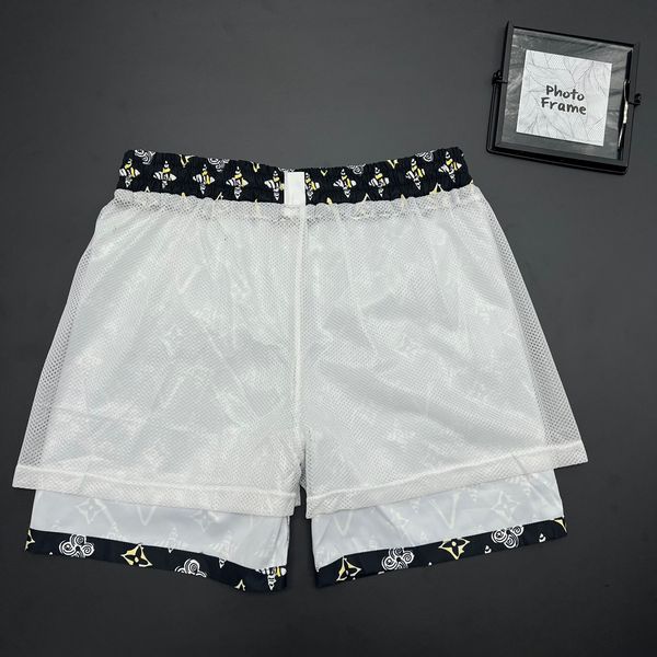 

men's shorts beach sport swim designer swimsuit printed mens shorts luxury mens short sports summer womens trend pure short swimwear cl, White;black