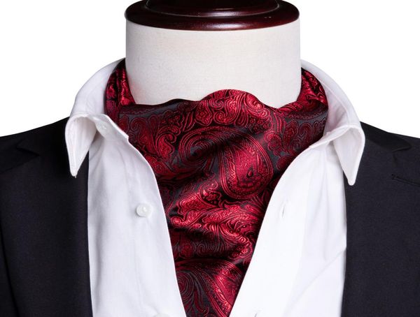 

fast men039s ascot classic black red paisley cravat vintage ascot handkerchief cuffflinks cravat set for mens wedding 2014337, Black;blue