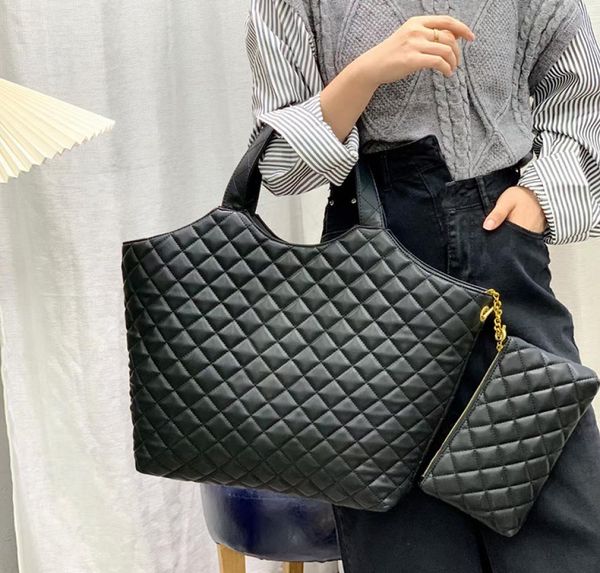

y 2pcsset wallet shopping bag big tote women shoulder bags splicing totes designers handbags ms leather travel woman messenger sc7826950