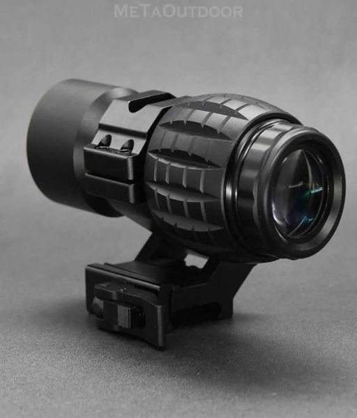 

tactical 3x scope magnifier optics rifle scope quick release 20mm picatinny weaver mount base red dot sight hunting shooting airso2499336