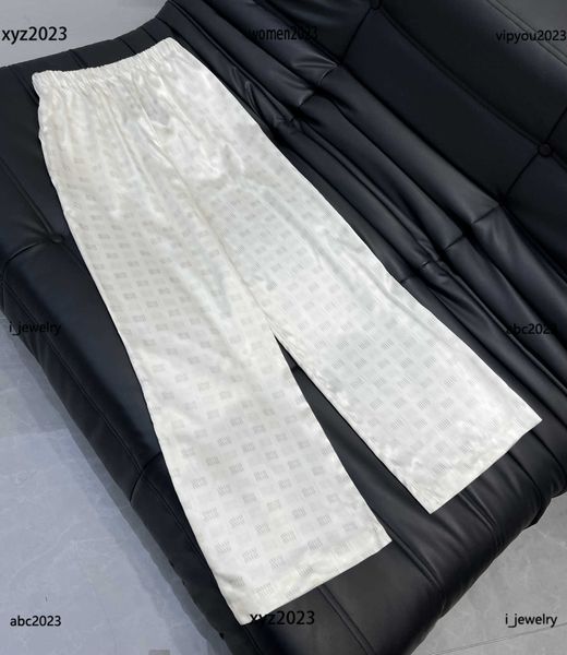 

designer women pants elastic waist casual pants fashion logo printing straight pants trousers #multiple product, Black;white
