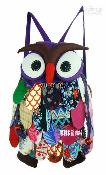 

cute girls boys small animal owl backpack kids cotton child bag 5pcslot2838280