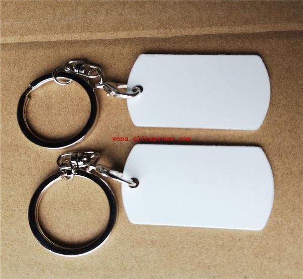

sublimation aluminum keychains transfer printing blank diy custom consumables keyring two sides printed 20pieceslot 2204111011127, Silver