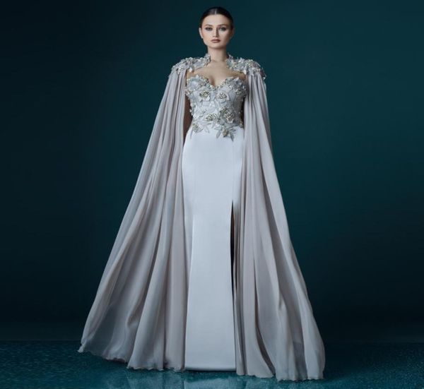 

new elegant gray chiffon long cloak lace appliques straight evening dress vestidos prom lady maxi gown flowing event celebrity lon4784469, Black;red