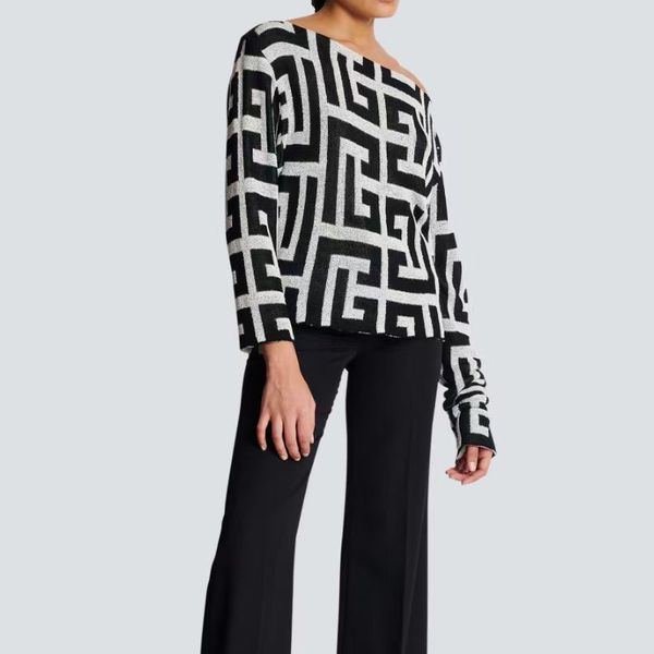 

bl040 women's sweaters occasions vintage party luxury birthday queens christmas designer knitted female chic casual sweater coat, White;black