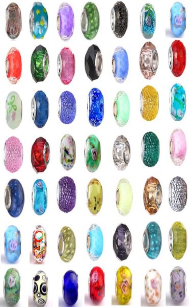 

mix at least 33 different lampwork crystal alloy charm bead 925 silver plated fashion jewelry european style for pandora bracelet 6049888, Bronze;silver