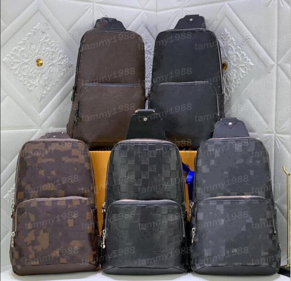 

7a avenue sling bag mens designer genuine leather shoulder bags waist bags crossbody bag purse wallet bum bag double zipper handbag chest ba