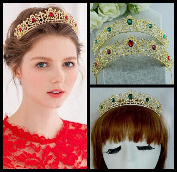 

sparkling diamond big crown rhinestone bridal tiaras in stock wedding accessories wedding hair 2016 hair crown new8996340, Silver