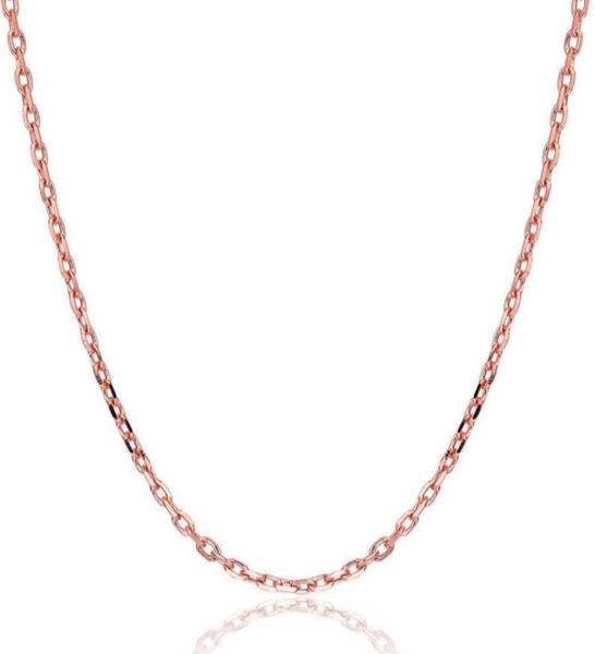 

necklaces chains copper plated rose gold necklace female 18 chain jewelry 1m wide ochain55676387085805, Silver