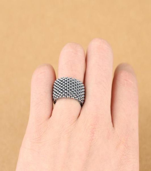 

925 sterling silver 10mm wide weave ring men women jewelry accessories whole5578105