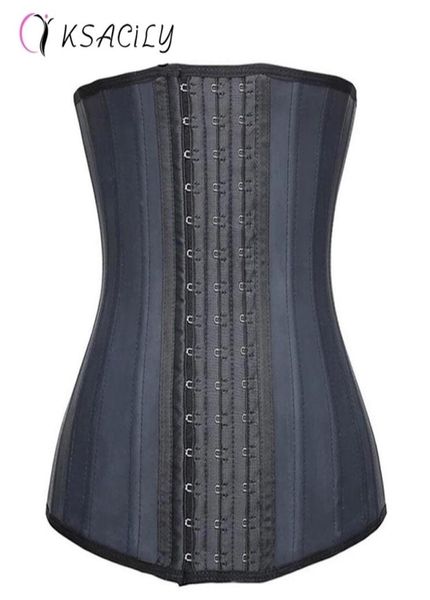 

waist trainer body shaper latex corsets cincher hourglass shapewearwomen 25 steel bones corset waste trainers fajas 2201159781247