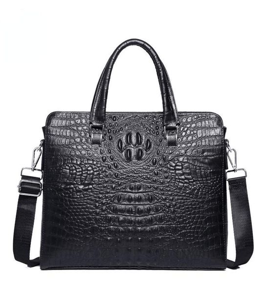 

briefcases real leather alligator pattern briefcase men039s single shoulder bag highquality business lap14 inch comput9496611