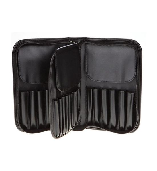 

29 pockets makeup artist bags pu leather brushes holder case pouch for men women cosmetic case with zipper4393286