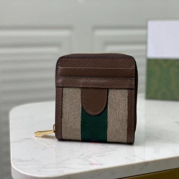 

ophidia classic card holders 658552 beige ebony canvas red green striped ribbon women vintage leather coin purse wallets with gift4596251, Brown;gray