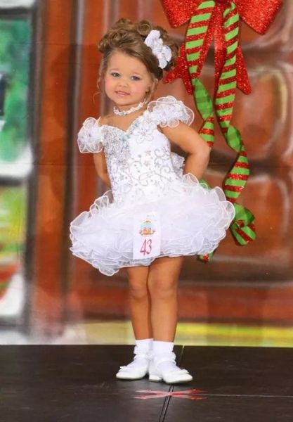 

girl039s pageant dresses vneck cap sleeves crystal beaded white ball gowns organza piping tiered 2017 flower girls039 dress3029980, White;red