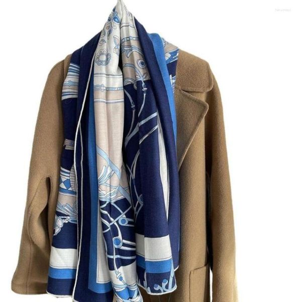 

scarves 70 cashmere 30 silk scarf man women carriage shawl stole big blanket kerchief 135 135cm3057411, Blue;gray