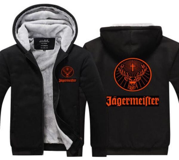 

2019 winter hoody jagermeister men women thicken autumn hoodies clothes sweatshirts zipper jacket fleece hoodie streetwear5243337, Blue;black