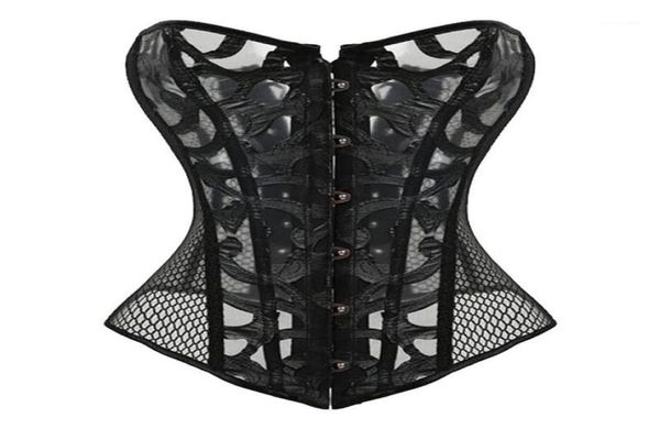 

yoga outfit women burlesque lace up corset gothic bustier hollow mesh lingerie black white7200636