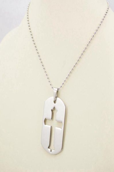 

dog tag pendant cross collar necklace silver hollow cut cross 50mm30mm pendant chokers necklace mens jewelry6748547