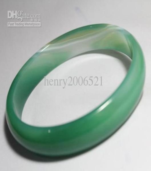 

green agate cuff bracelet inner diameter of 68 mm with box04089297, Golden;silver