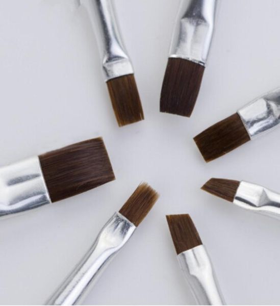 

7 sizes painting drawing carving pen brush acrylic for uv gel polish builder flat design tips diy nail art manicure tools set2630852, Yellow