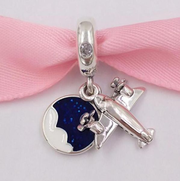 

andy jewel 925 sterling silver beads propeller plane dangle charm charms fits european pandora style jewelry bracelets necklace 327116481, Black