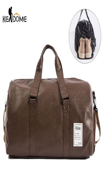 

pu leather gym fitness bag women yoga mat bags travel handbag tote shoulder pack for shoes training gymtas sac de sport xa126d8729785