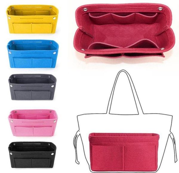 

make up organizer felt insert bag for handbag travel inner purse portable cosmetic bags fit various brand large capacity cases5942330
