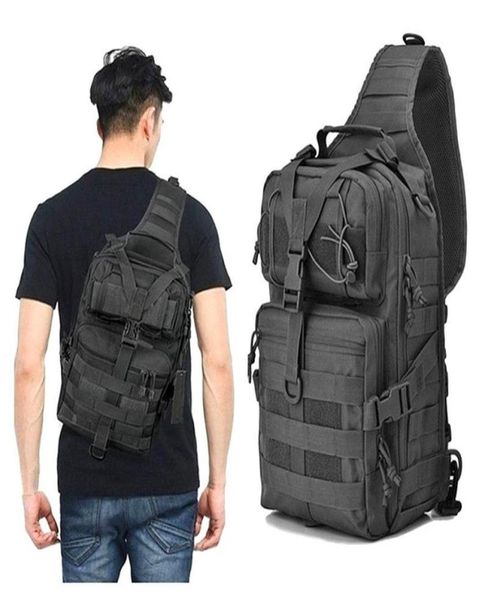 

outdoor bags tactical backpack shoulder bag camping hiking travel fishing sports chest molle hunting men military sling7177346