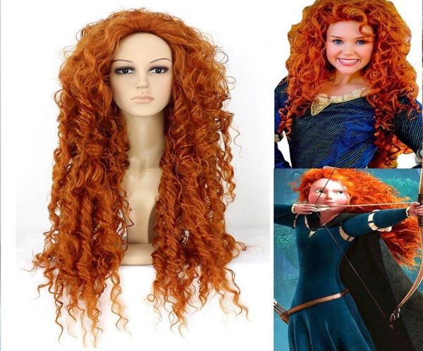 

whole gtgtgtgtpixar animated brave merida cosplay wig synthetic orange long wavy wigs1480001, Black;brown