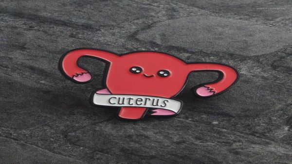 

pins brooches feminism hurray cartoon cuterus uterus enamel pins badge lapel pin accessories girl power women039 rights femi3195951, Gray
