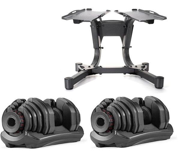 

adjustable dumbbell set workout weights 90lb 40kg stand included4974061