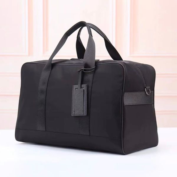 

men fashion duffle bag black waterproof canvas travel bags mens handle luggage gentleman business totes with shoulder strap praise and explo