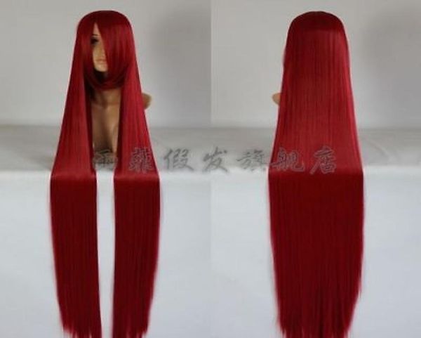 

2018 new long dark red cosplay party wig hair 150cm012346345815, Black;brown
