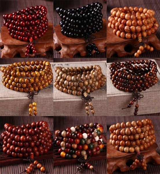 

sandalwood tibetan buddhist 108 beads beaded bracelet natural stone bracelets necklace yoga buddha bracelets diy jewelry for men w3270785, Black