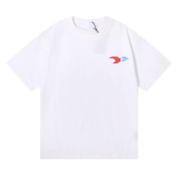 

rhu men's tee tess designer short sleeve men women round neck short sleeve luxury shirts, White;black