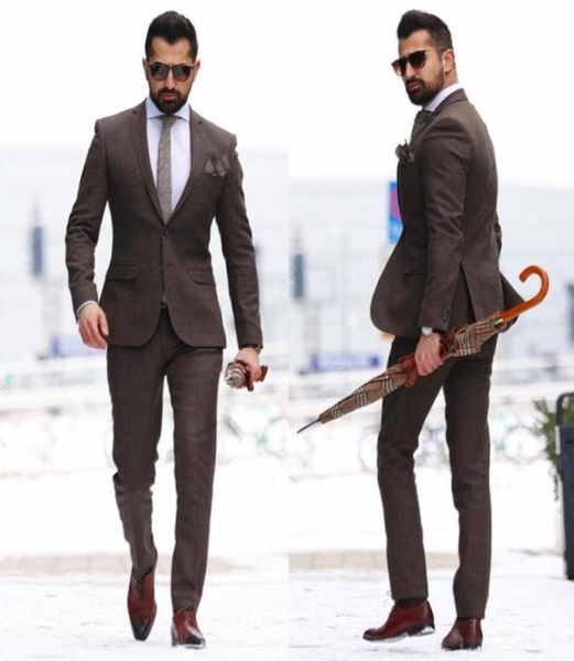 

two pieces mature men suits plus size groom wear tuxedos brown mens wedding suit custom made4008464, Black;gray