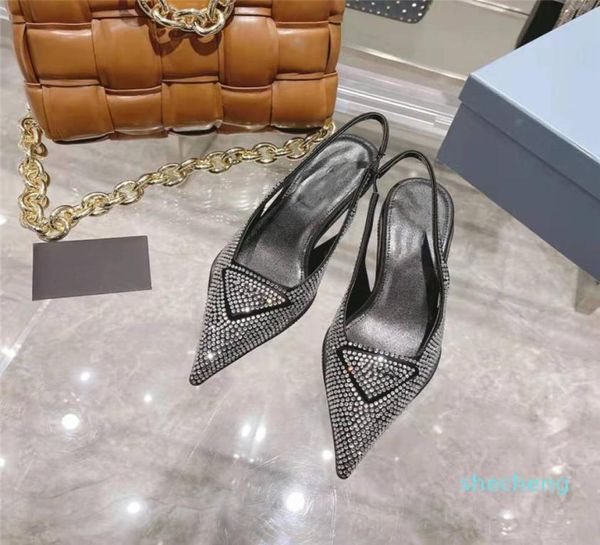 

design slingback pumps sandals with crystals satin crystals series slippers sandals loafers muller shoes upper with heatsealed c2441200, Black