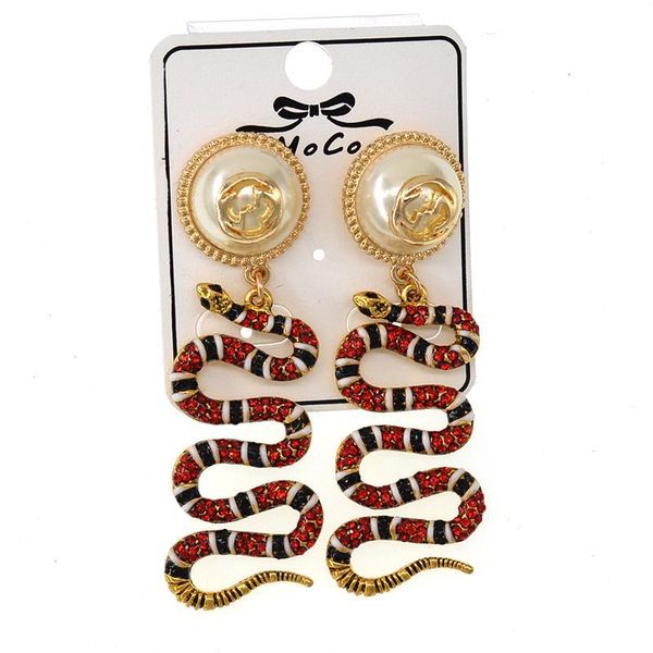 

various vintage stud snake earrings luxury 925 silver designer earring letters jewelry women 18k plated diamond valentine wedding gifts