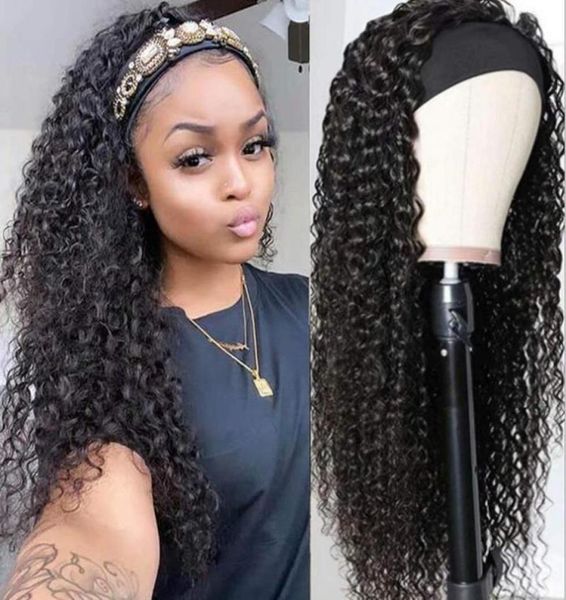 

synthetic wigs deep wave headband wig for black women hair glueless head band daily wear9939593
