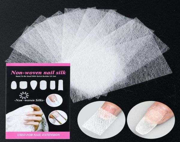 

10pcs silk fiberglass for nail extension form nonwoven silks uv gel building fiber french acrylic diy manicure accessory3422755, Red;gold