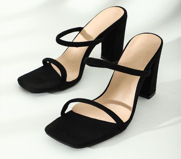 

quqality classic females casual slip on women slippers pumps beach summer new high heels open toe sandals shoes comfort b2149556, Black