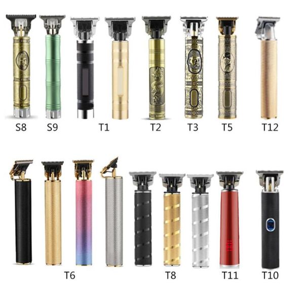 

carved 0mm tblade hair clippers electric usb rechargable battery buddha oil head professional men hair trimmer5032338