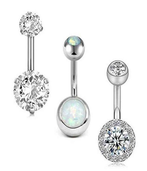 

short belly button rings navel stainless steel women piercing nombril ombelico body jewelry2575041, Silver