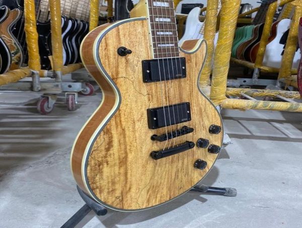

custom electric guitar burl maple black hardware rosewood fingerboard guitarar2165942